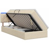  LED krevet za pohranu s madracem Krem 100 x 200 cm Tkanina | shoptok.hr