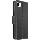 AVIZAR Denarnica etui za iPhone 16e iz premium usnja s funkcijo stojala, Črna, (5000189299) | Shoptok.si