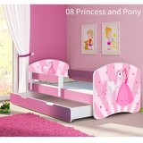 ACMA Dječji krevet s motivom, bočna roza + ladica 180x80 cm - 08 Princess with Pony | shoptok.hr