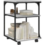  Stojalo za tiskalnik 3-nadstropno siva sonoma 43x48x64 cm les, (22137089) | Shoptok.si