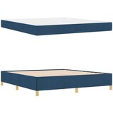  Krevet s opruga kutije Plava i bijela 180 x 200 cm tkanina | shoptok.hr