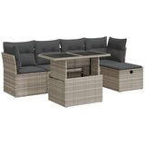 Maison Chic Seti vrtnega pohištva - Vrtna garnitura - Vrtni pohištvo set 6-delna z blazinami siv poli ratan, (21806000) | Shoptok.si