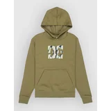 Star Filled Kids Hoodie oil green