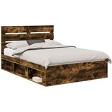  Konstrukcija postelje z vzglavjem Dimljeni oreh 140 x 200 cm, (5000102906) | Shoptok.si