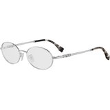 Fendi graphy Grey Oval Eyeglasses ONE SIZE (52) Srebrna/Kristalna Cene