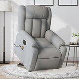 Maison Chic Električni masažni naslanjač - Relax naslanjač s funkcijo vstajanja svetlo siv, (22042510) | Shoptok.si