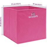 vidaXL škatle za shranjevanje 10 kosov roza 32x32x32 cm blago | Shoptok.si