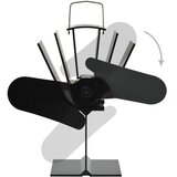  Ventilator za peć na toplinski pogon s 2 lopatice crni | shoptok.hr