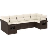  7-dijelni set vrtnih sofa od poliratana s jastucima smeđi | shoptok.hr