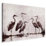  Slika - Herons painted with ink 120x80 Na talijanskom platnu | shoptok.hr