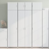vidaXL Visoka omara bela 70x42,5x185 cm inženirski les Cene