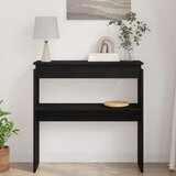 vidaXL Konzolni stol Crni hrast Drvo 80 x 30 x 80 cm | shoptok.hr