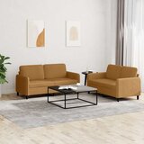  2-dijelni set sofa smeđi baršunasti Cijene