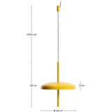 Kave Home Rumena LED zatemnitvena viseča svetilka s kovinskim senčilom ø 16 cm Porte – | Shoptok.si