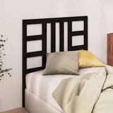  Uzglavlje za krevet crno 106 x 4 x 100 cm od masivne borovine | shoptok.hr