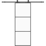  Klizna vrata s priborom crna 76 x 205 cm od ESG stakla | Eponuda.com