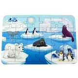 Igračka puzzle drvene polarne životinje 24/1 T5007