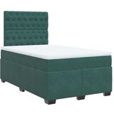 vidaXL Krevet box spring s madracem tamnozeleni 120x190 cm baršunasti | shoptok.hr