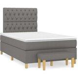  Box spring postelja z vzmetnico temno siva 120x200 cm blago, (20724179) | Shoptok.si