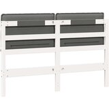 Tapecirani uzglavlje s uzglavljem Bijela i svijetlo siva 160 cm | shoptok.hr