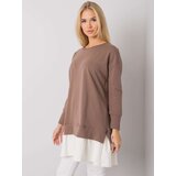 RUE PARIS Tunic-RV-TU-7183.33P-Brown | Shoptok.si