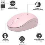Port Designs Port miš OFFICE bežični USB-A/USB-C, roza 900541 | shoptok.hr