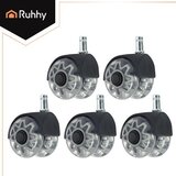 Ruhhy kotačići za okretnu stolicu 2,5" (65 mm), 5 kom., sivi | shoptok.hr