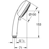 Grohe Tempesta Cosmopolitan 100 ručni tuš 3 funkcije 27574002 | ePonuda.com