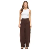 Hlače Chia Barreal Trousers - Coffee Bean Kostanjeva