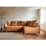Miuform Ciglasta sklopiva kutna garnitura od samta (s desnim kutom) Lazy Lukka – | shoptok.hr
