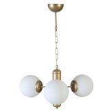 Opviq bankok 3 Lü eskitme beyaz Camlı avize whitegold chandelier | ePonuda.com