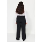 Trendyol Curve Black Pleated Woven Trousers | shoptok.hr