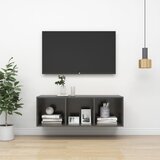 vidaXL Zidni TV ormarić visoki sjaj sivi 37 x 37 x 107 cm od iverice Cijene