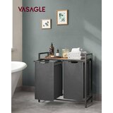Vasagle košara za perilo s 2 predelki, črna, BLH201G01 | Shoptok.si