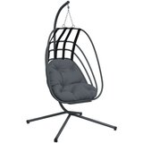  The Living Store Viseči stol jajček s stojalom antracit jeklo - Viseči Stol Jajček, (21497266) | Shoptok.si