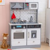 GINGER Home dječja drvena kuhinja sa zvukom, svjetlom, bijela W10C493J | shoptok.hr
