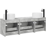  Set ormarića za kupaonicu 3 kom. Betonska siva 49 x 44,5 x 66 cm | Shoptok.si