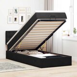 Maison Chic Otomanski Posteljni okvir - Enojna postelja - Postelja za odrasle z vzmetnico črn 90x190 cm žamet-J2216, (21768185) | Shoptok.si