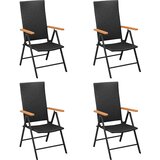  5-dijelni vrtni blagovaonski set crno-smeđi | Eponuda.com