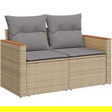  7-dijelni set vrtnih sofa s jastucima bež od poliratana | shoptok.hr