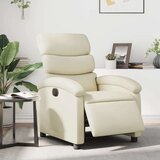 vidaXL Električni naslanjač krem umetno usnje | Shoptok.si