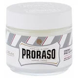 Proraso white Pre-Shave Cream krema za lakše brijanje s mentolom, eukaliptusom i glicerinom 100 ml za muškarce