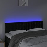  LED uzglavlje crno 144x5x78/88 cm baršunasto | shoptok.hr