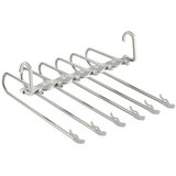 INF Zložljiv obešalnik za hlače, nadgrajen 6-rodni, inox+ABS, 2 kosa Gray, (5000246669) | Shoptok.si