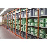 hofe stabilni sestavljivi regal, enostranski, višina regala 2500 mm, modra/pocinkano, širina police 1325 mm, osnovni regal, širina x globina 1325 x 40 | Shoptok.si