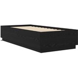 Krevetna konstrukcija s LED svjetlom Crni hrast 80 x 200 cm | shoptok.hr