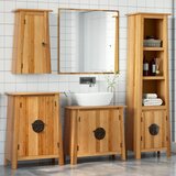  The Living Store Kopalniška garnitura 4-delna trdna borovina - Komplet Kopalniškega Pohištva, (21476936) Cene