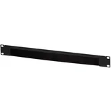 brush plate for network and server racks, 1 u, black, PN103B