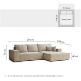 Maison de Rêve Siva sklopiva/s prostorom za odlaganje kutna garnitura od šenila (s desnim kutom/s ležaljkom) Maze – | shoptok.hr