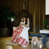 Kondela Viseči stol, baker/rjava/krem, NOLAN NEW | Shoptok.si